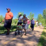 Group of Seniors Hiking along the High Line Canal Trail to the Platt River