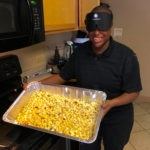 Christopher Dowdy shows us a tray of Hash Browns he made for his mini meal