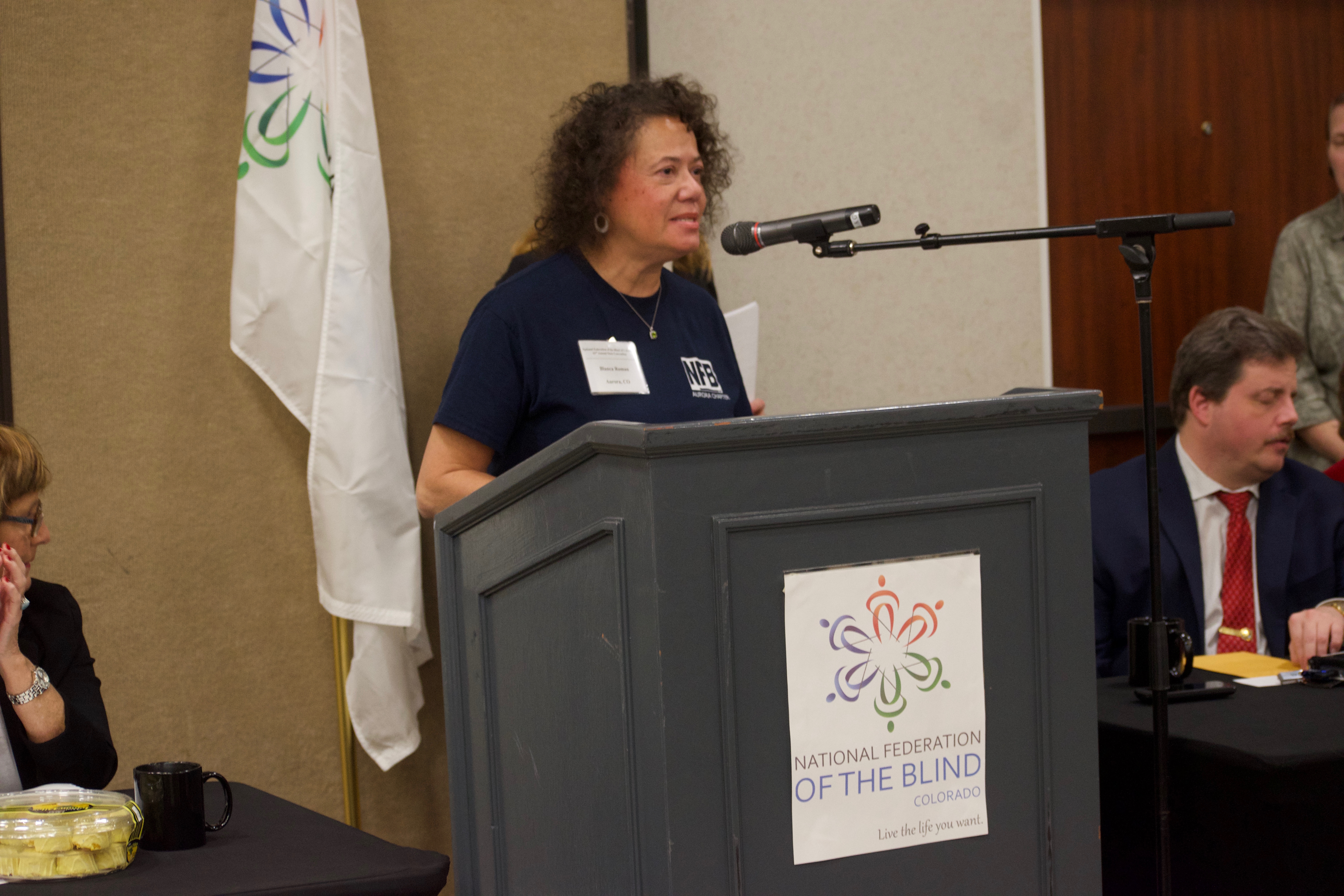 Blanca at the podium at NFBCO17