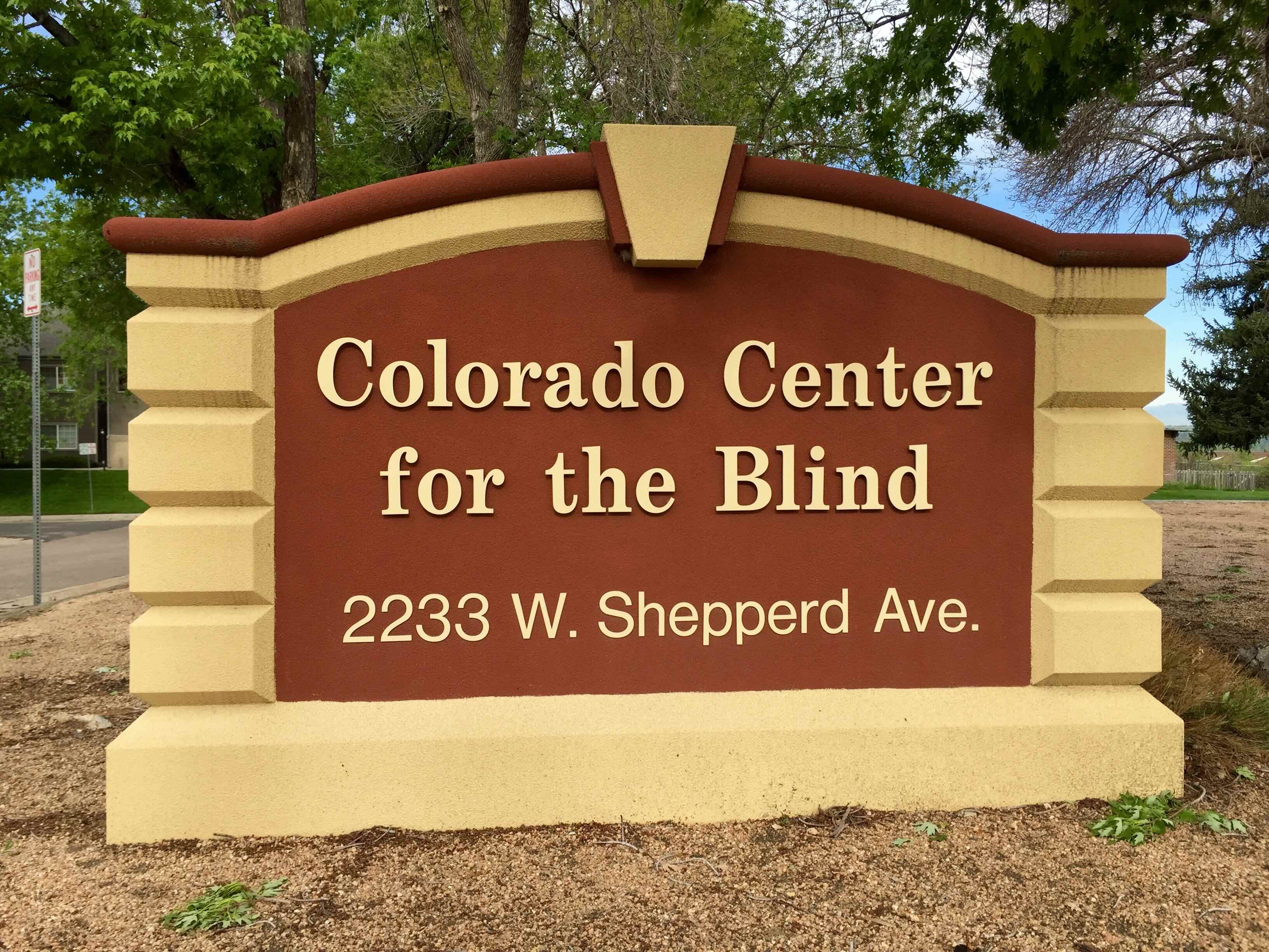 Colorado Center for the Blind Street Sign