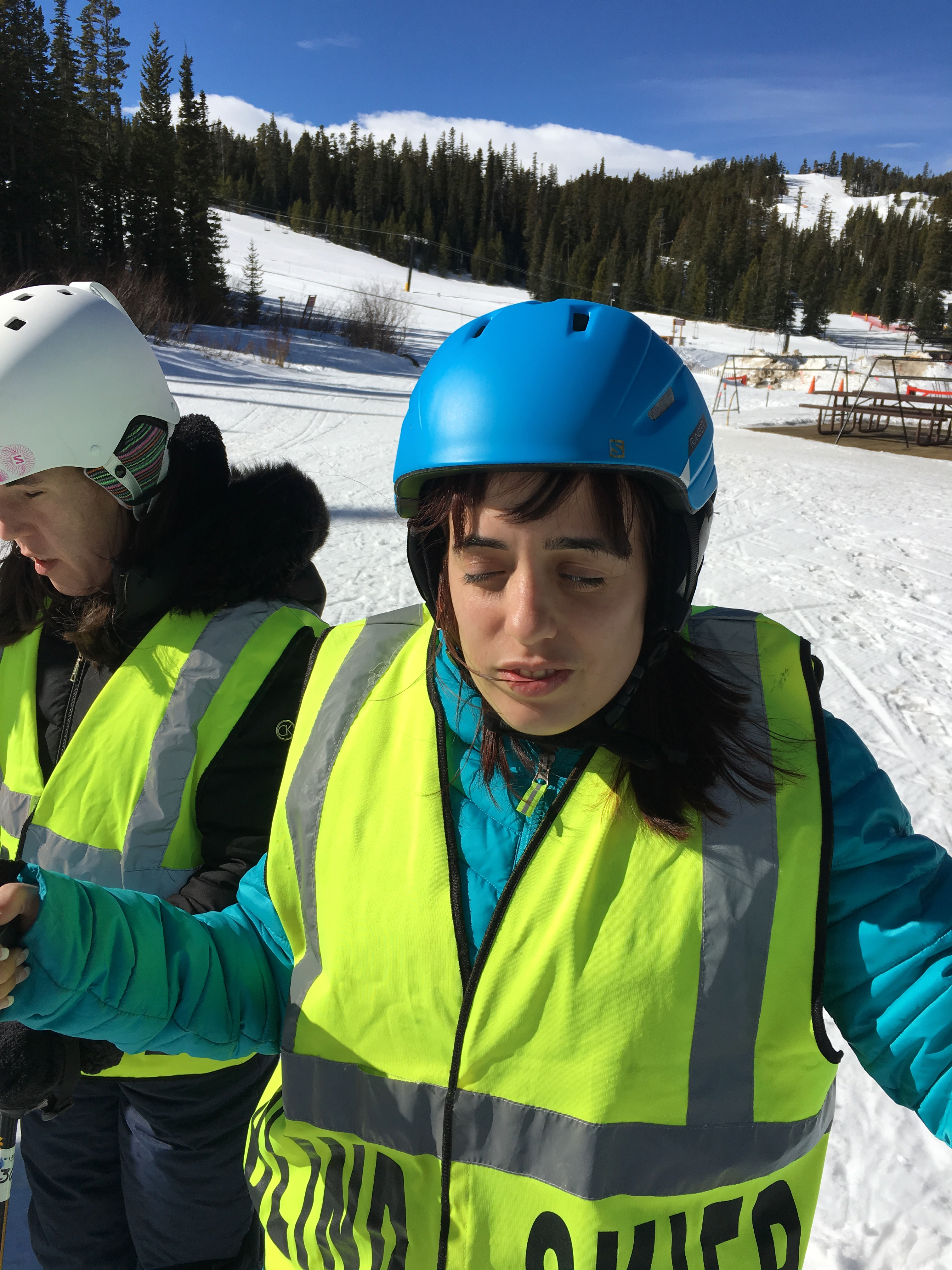 Carina and Serena on the slopes