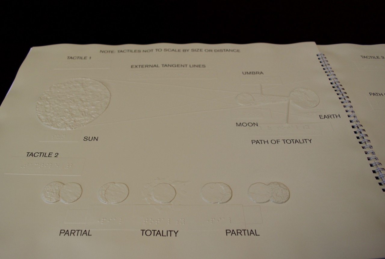 Close up of Eclipse Tactile Graphic