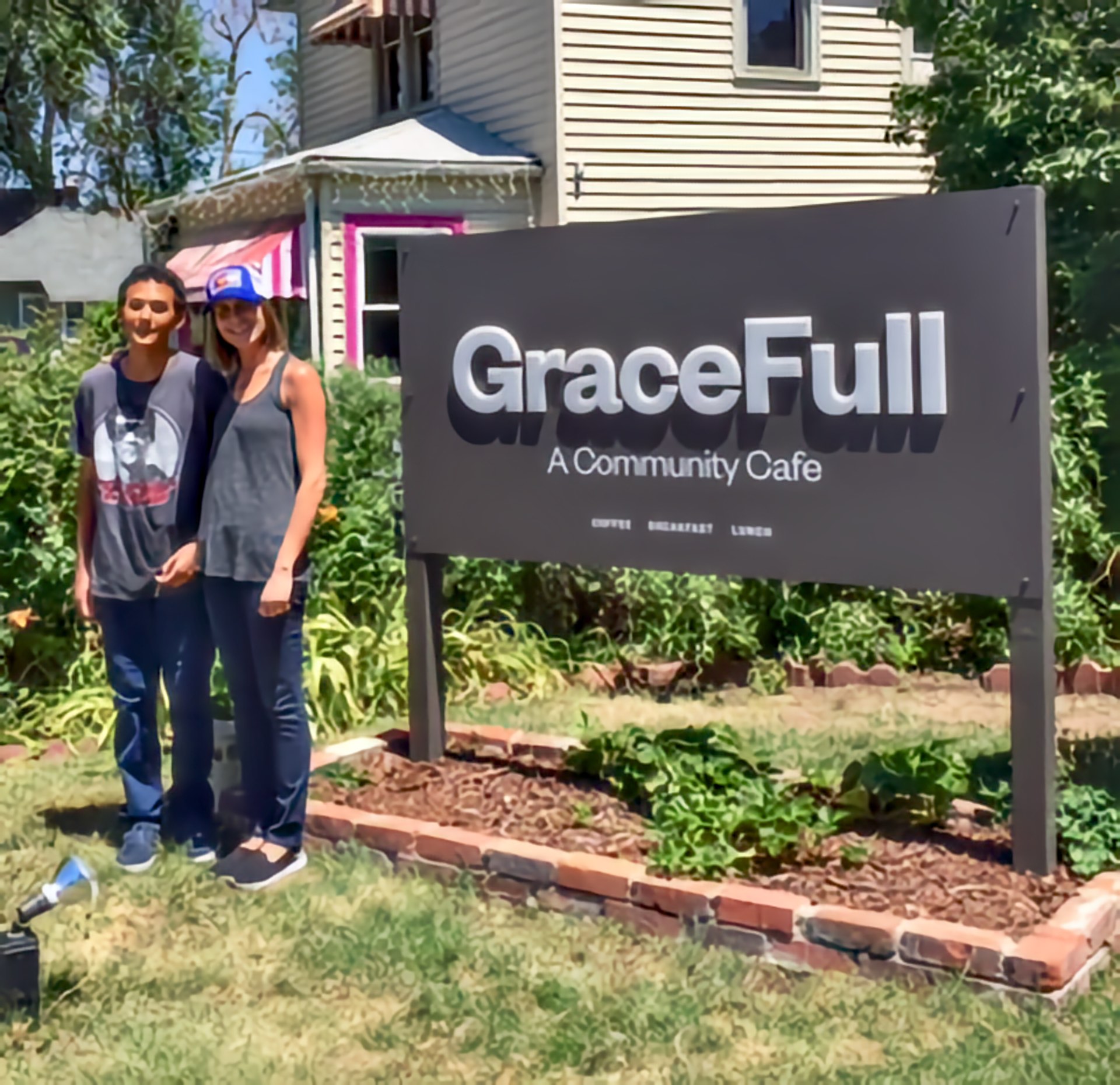 Da’jon with his employer at GraceFull
