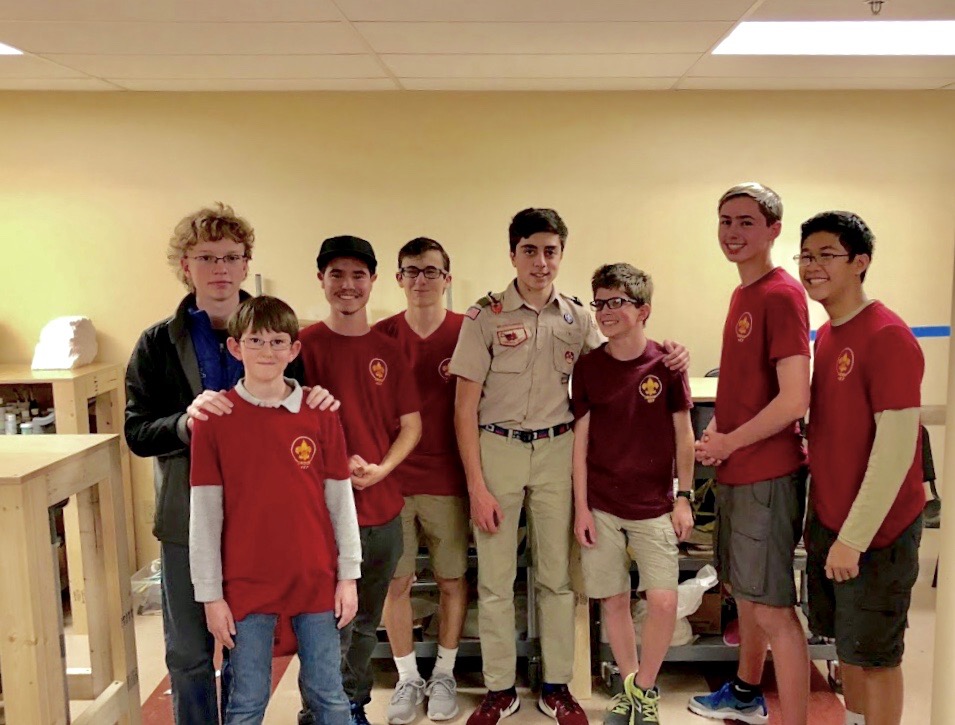 Group photo with Alex LaBarre center, Left to right – Devin, Ryan, Jonathan, Scott, Alex, Lucas, Stephen and Kevin