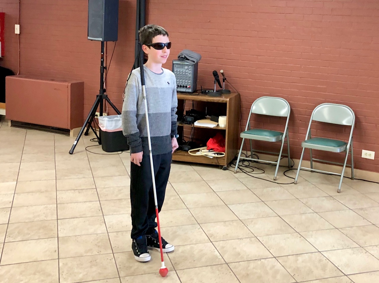 During the lunch break, Ty Gillespie talked about his experience going to the National Braille Challenge last summer, held at the Braille Institute in Los Angeles. Were you nervous? “I was really nervous.” Would you go again? “Oh yeah, I’d go again!” Ty took 2nd Place in his age group in 2018.