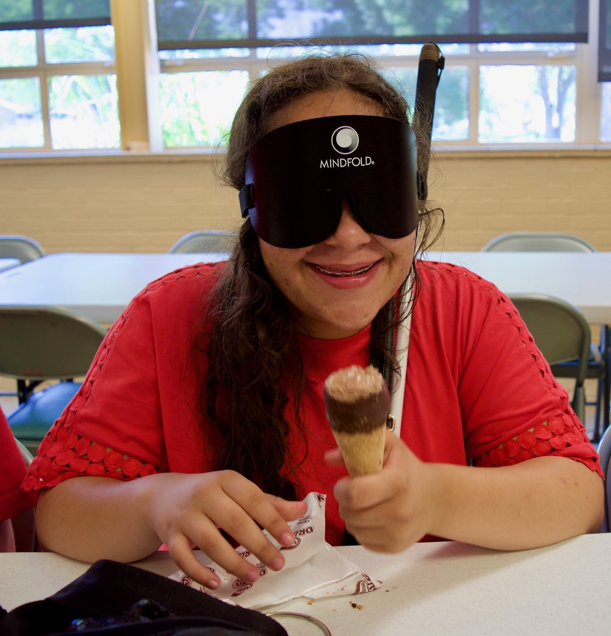 Luisa with an Ice Cream Cone and a big smile
