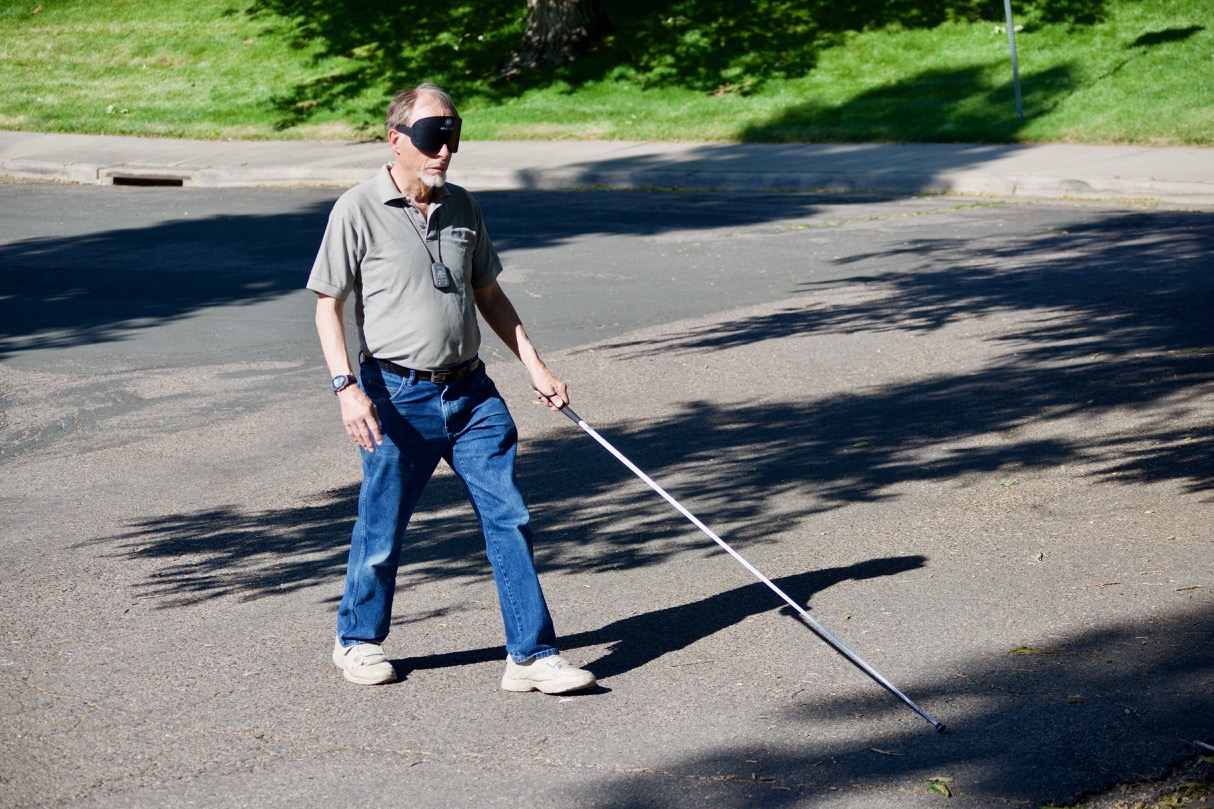 Nick crossing Shepperd Ave