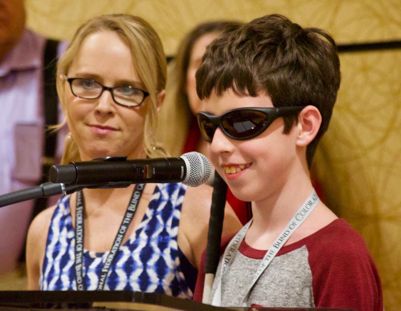 Ty and his mom (Laura) at podium at NFBCO18