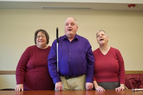 Left to right, Kimberley, Tom and Linda