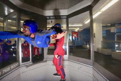 Leon Free Flying the I Fly Denver Wind Tunnel