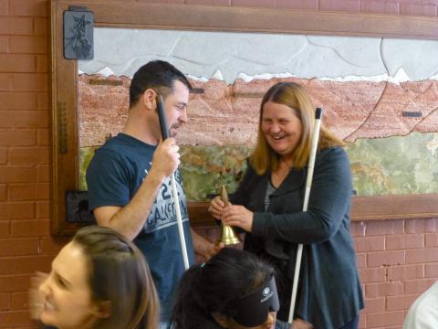 Marcus receives his bell