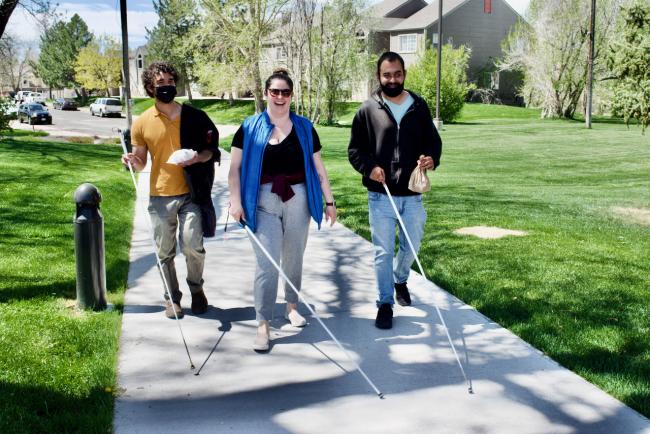 Ernesto, Taylor and Jordan on their way back from Travel Class