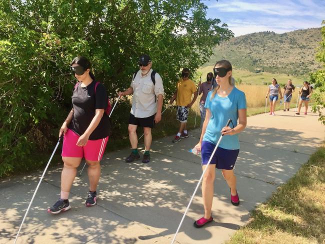 Group hike at Bear Creek Lake Park