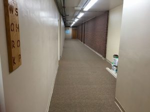 Empty downstairs hallway