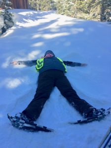 Libby making a Snow Angel