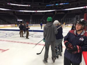 CCB students go out on the ice in their hockey gear