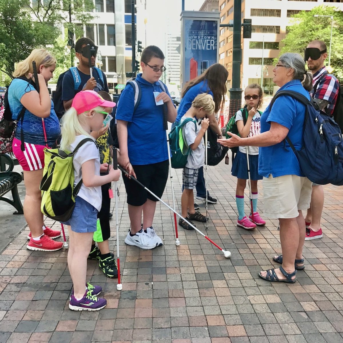 Confidence Camp kids in Downtown Denver