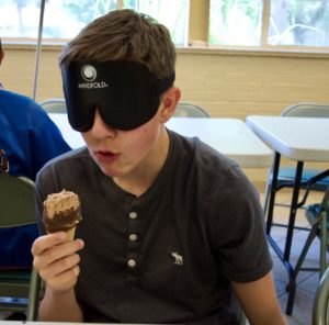 Luke with a chocolate Ice Cream Cone
