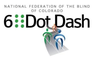 National Federation of the Blind of Colorado 6 Dot Dash 5K Logo