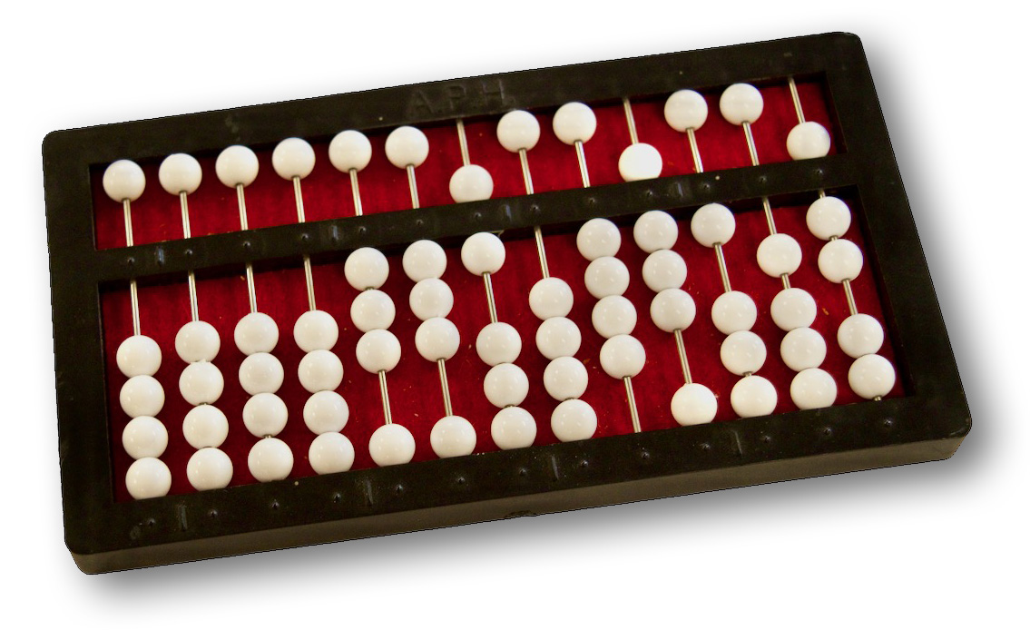 Cranmer Abacus - A specially designed abacus that keeps beads in position once they have been set